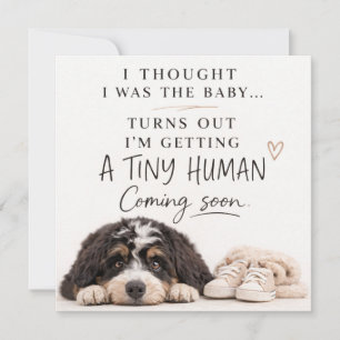 Carte d'annonce de grossesse de chien