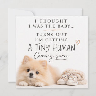 Carte d'annonce de grossesse de chien