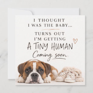 Carte d'annonce de grossesse de chien