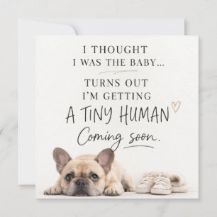 Carte d'annonce de grossesse de chien