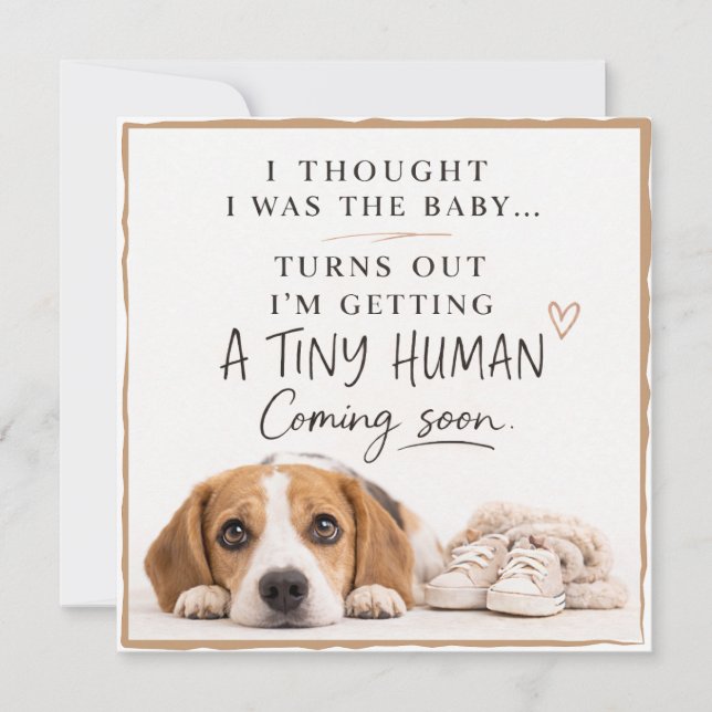 Carte d'annonce de grossesse de chien (Devant)