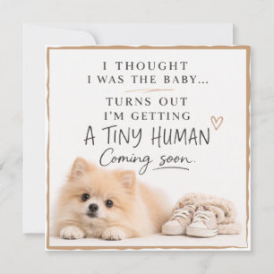 Carte d'annonce de grossesse de chien
