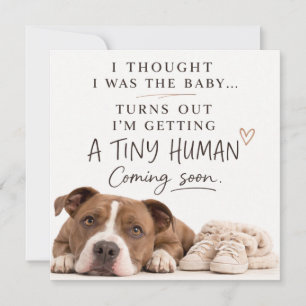 Carte d'annonce de grossesse de chien