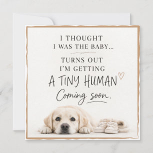 Carte d'annonce de grossesse de chien