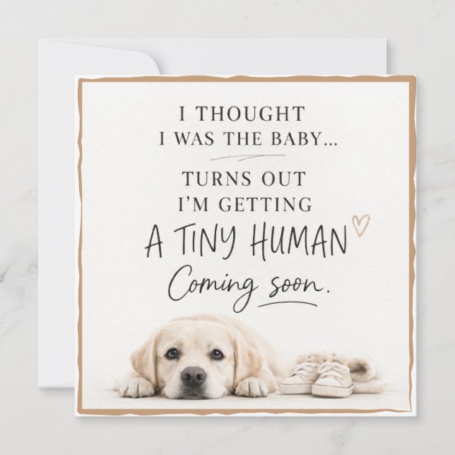 Carte d'annonce de grossesse de chien (Devant)