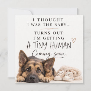 Carte d'annonce de grossesse de chien