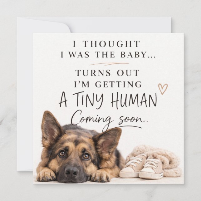Carte d'annonce de grossesse de chien (Devant)