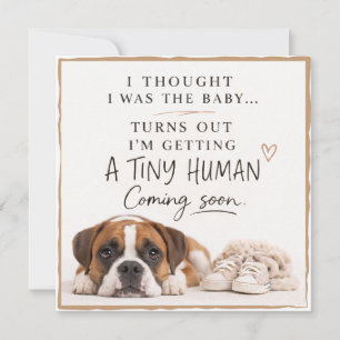 Carte d'annonce de grossesse de chien