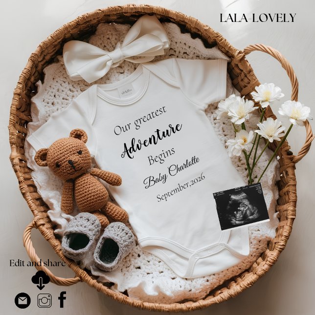 Carte d'annonce de grossesse neutre en termes de g (Créateur téléchargé)