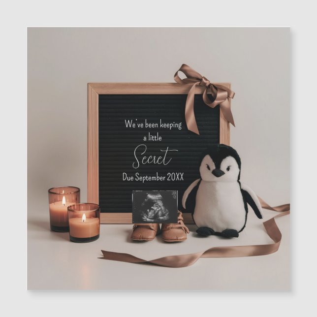 Carte d'annonce de grossesse neutre et bohème terr (Devant)