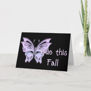 Carte d'annonce de grossesse Papillon cet automne