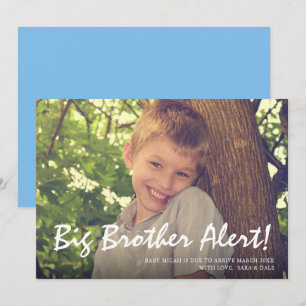 Carte d'annonce de grossesse Photo Big Brother Ble