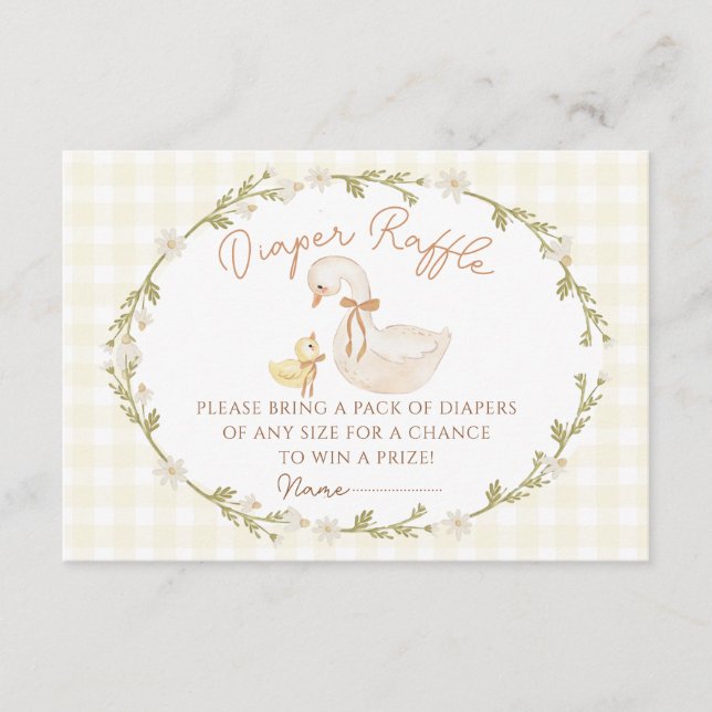 Carte d'annonce de la clôture pour bébé Canard à c (Devant)