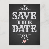 Carte d'annonce de mariage à la craie de style wes