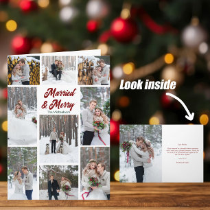 Carte d'annonce de mariage avec photo 'Mariés & Jo
