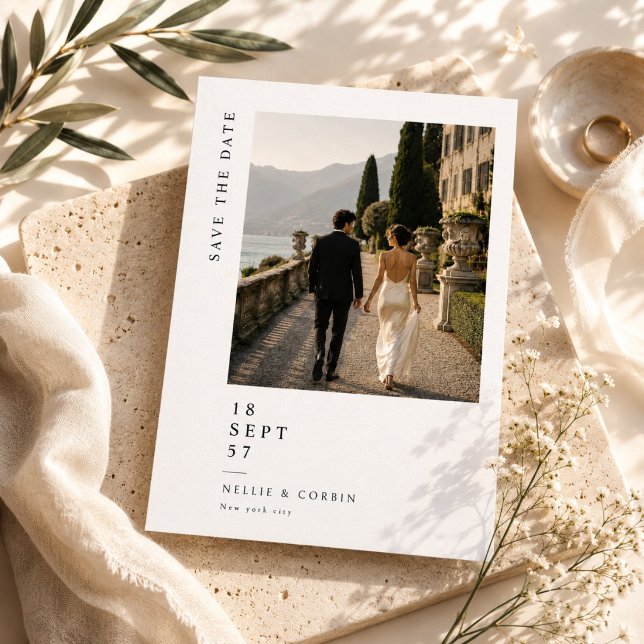 Carte d'annonce de mariage élégante de destination (Créateur téléchargé)
