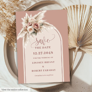 Carte d'annonce de mariage élégante et poussiéreus