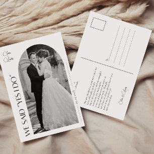 Carte d'annonce de mariage élégante 'Nous nous som