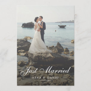 Carte d'annonce de mariage évasion pour jeunes mar