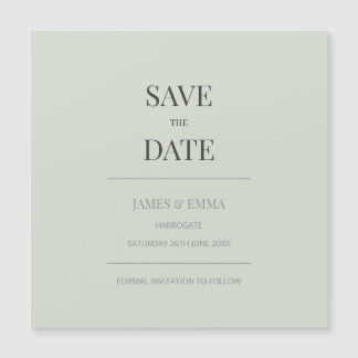 Carte d'annonce de mariage minimaliste | Vert saug