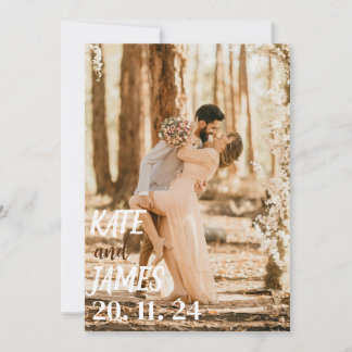 Carte d'annonce de mariage personnalisée