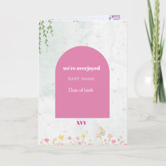Carte d'annonce de naissance
