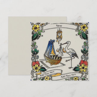 Carte d'annonce de naissance