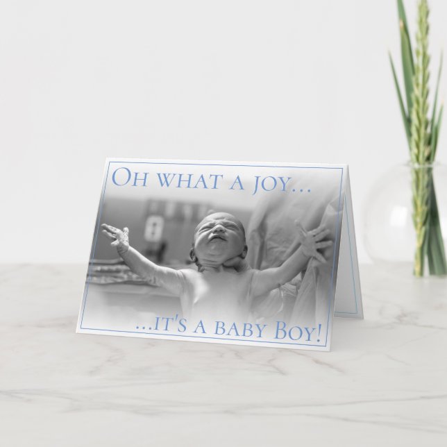 Carte d'annonce de naissance avec bébé (Devant)