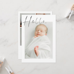 Carte d'annonce de naissance bébé minimaliste