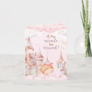 Carte d'annonce de naissance de fille du Château d