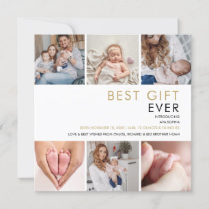 Carte d'annonce de naissance de Noël Meilleur Cade
