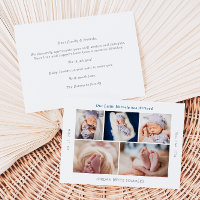 Carte d'annonce de naissance de notre miracle