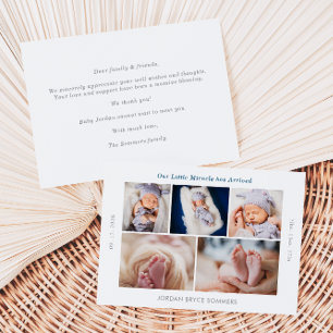 Carte d'annonce de naissance de notre miracle