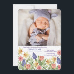 Carte d'annonce de naissance de photo de printemps<br><div class="desc">Envoyez vos vœux de Pâques avec une photo annonçant la naissance d'un nouveau membre de votre famille avec cette carte charmante. (Photo par free pic.diller). (Image par pikisuperstar sur Freepik). La carte est facile à personnaliser avec votre texte, police et couleur de police. Pas exactement ce que vous cherchez ?...</div>