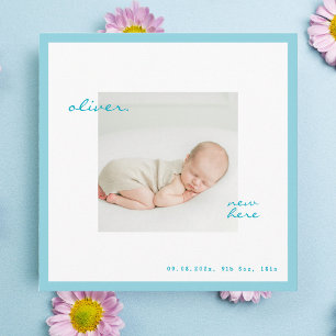 Carte d'annonce de naissance minimaliste moderne p