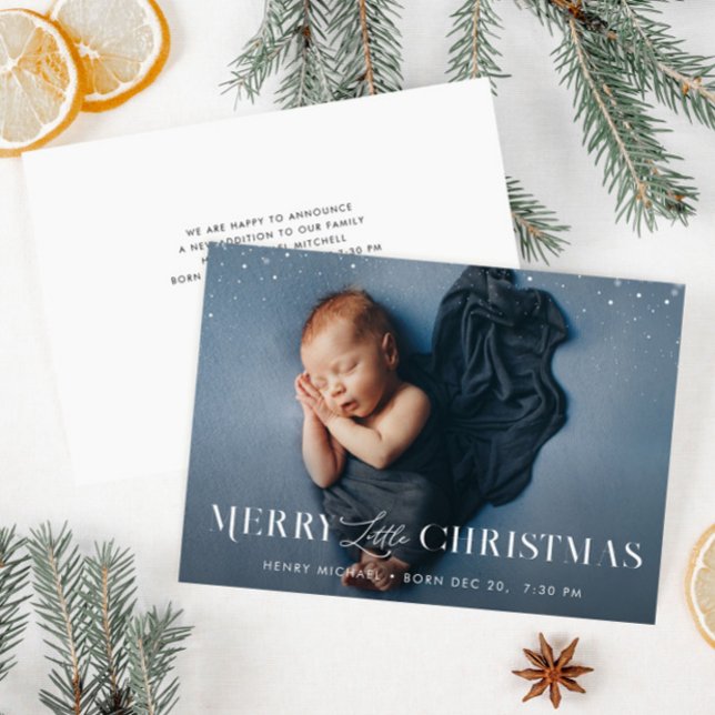 Carte d'annonce de naissance pour le petit Noël (Créateur téléchargé)