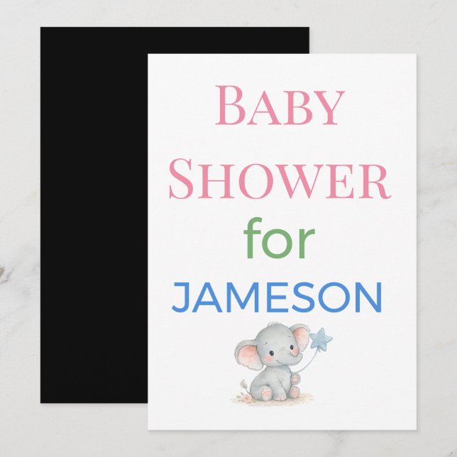 Carte d'annonce de naissance Tirage au sort de cou (Devant / Derrière)