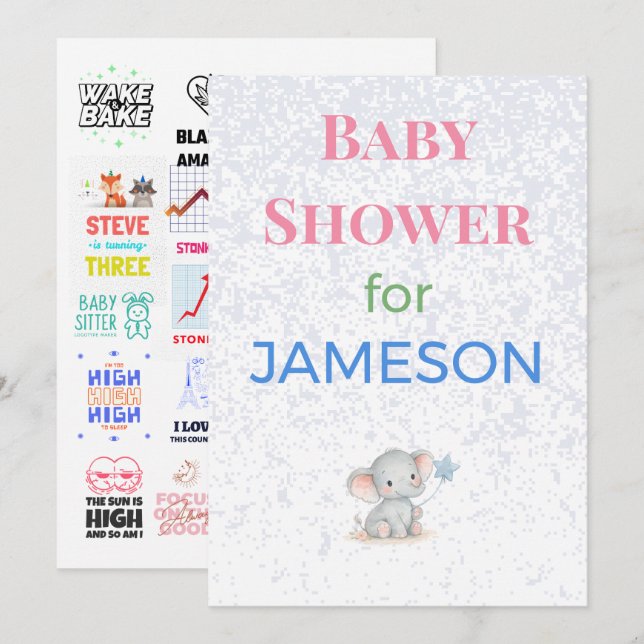 Carte d'annonce de naissance Tirage au sort de cou (Devant / Derrière)