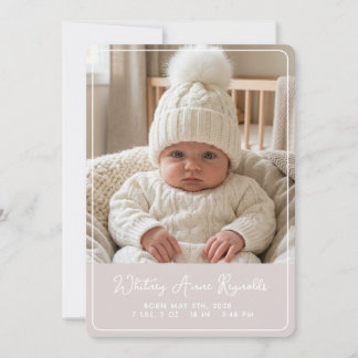 Carte d'annonce de naissance Whimsy Flat