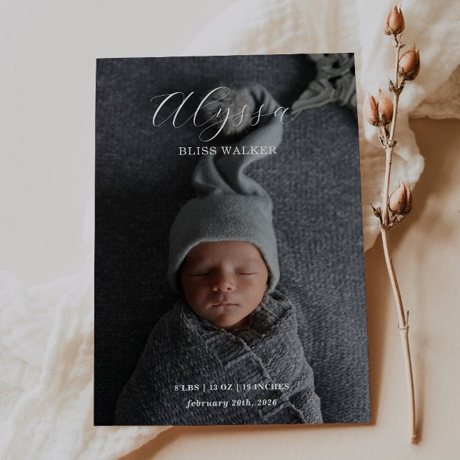 Carte d'annonce de photo de bébé (Créateur téléchargé)