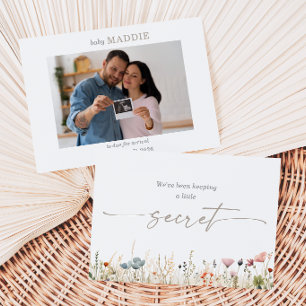 Carte d'annonce de photo de bébé à l'échographie F