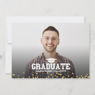 Carte d'annonce de photo de remise de diplôme d'ét