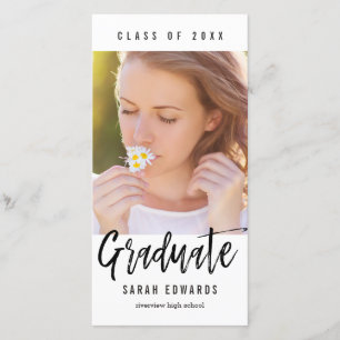 Carte d'annonce de photo de remise des diplômes fi