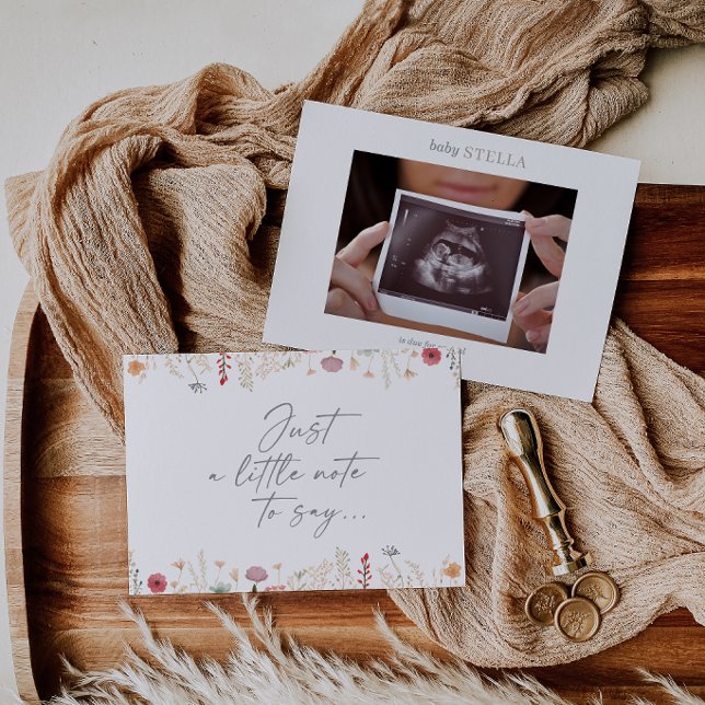 Carte d'annonce de photo d'échographie de bébé Fle (Créateur téléchargé)
