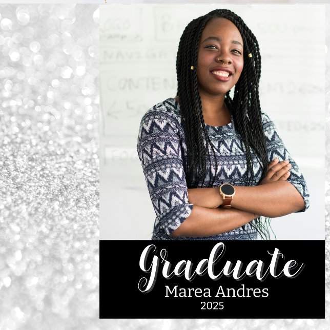 Carte d'annonce de portrait de graduation magnétiq (Créateur téléchargé)