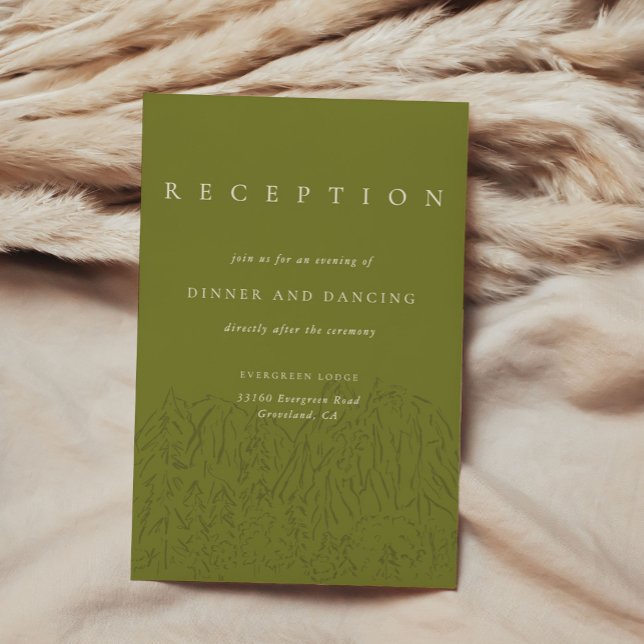 Carte d'annonce de réception de mariage au Parc na (Yosemite National Park Wedding Reception Enclosure Invitation)
