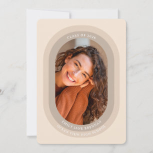 Carte d'annonce de remise de diplôme avec photo ar
