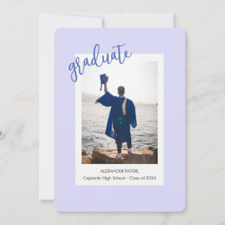 Carte d'annonce de remise de diplôme avec photo in