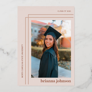 Carte d'annonce de remise de diplôme en feuille mé
