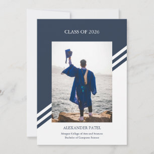 Carte d'annonce de remise de diplôme garçon éditor